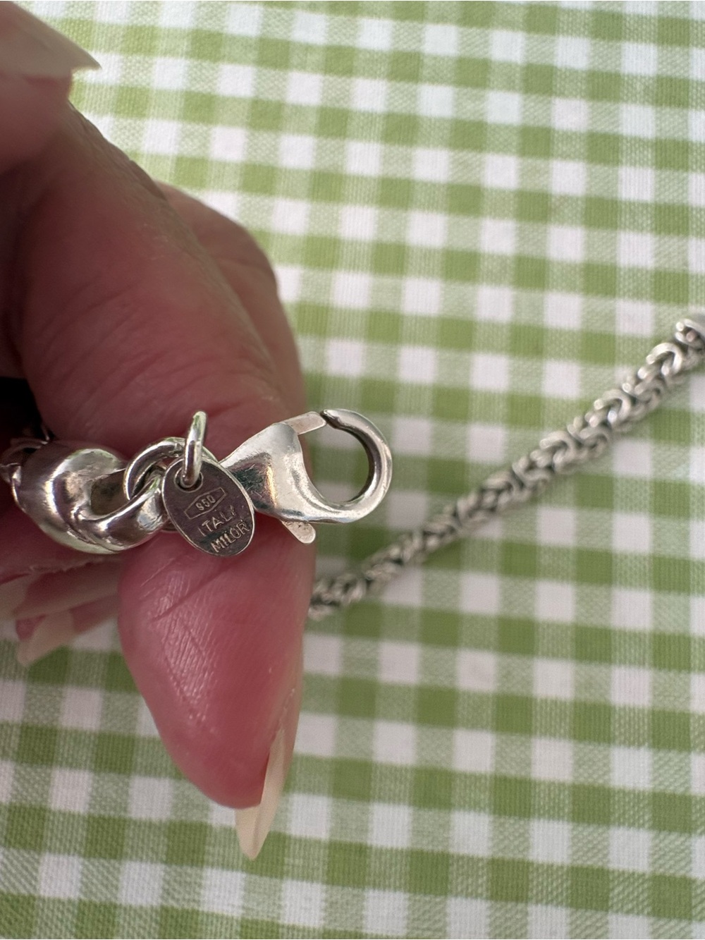 Sterling Silver Byzantine Chain Bracelet - Silver - Picture 2 of 2
